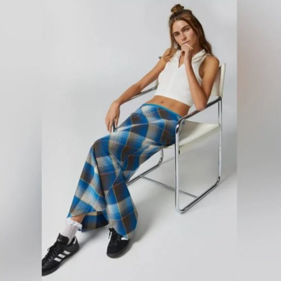 Urban Outfitters Blue and Brown Maxi Pencil Skirt Size Large - Picture 2 of 12